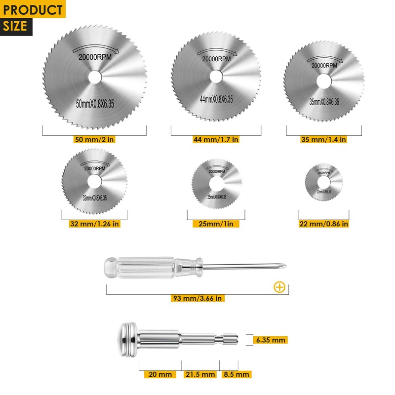 Kuenuilr Cutting Wheel for Drill 1/4 Inch Hex Shank Rotary