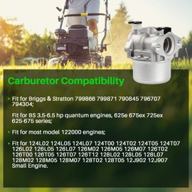 Dixhills Carburettor with Gasket Replacement for 128L05 128L07 128M02 128M05 128M07 Models Car Accessories Part # 790845 799871 799866 796707 794304