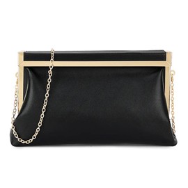 UShopUK Stylish Faux Leather Bridal Prom Wedding Evening Clutch Party Purse Shoulder Hand Bag (White)