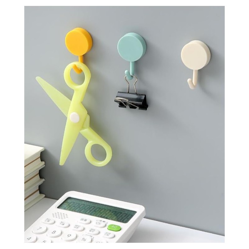 5Pcs Decorative Self-Adhesive Wall Hooks Cute Utility Hooks,Key Hooks for