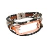 for Xiaomi Mi Band 7 Leather Strap Metal Snap Retro