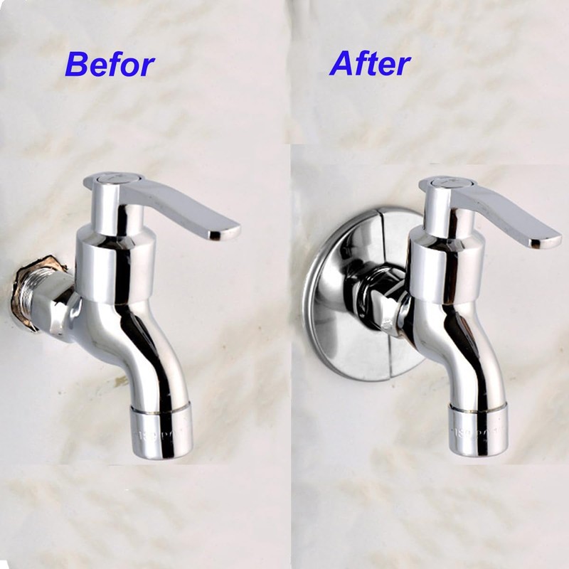 Wall Split Flange Stainless Steel split Escutcheon Plate Self-Adhesive Plumbing