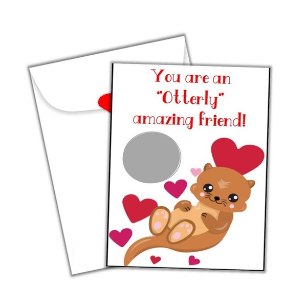 Valentine's Day Scratch Off Card for Kids, DIY Scratch Off