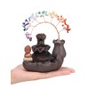 CrystalTears Ceramic Incense Stick Holder Waterfall with Buddha Figure 7