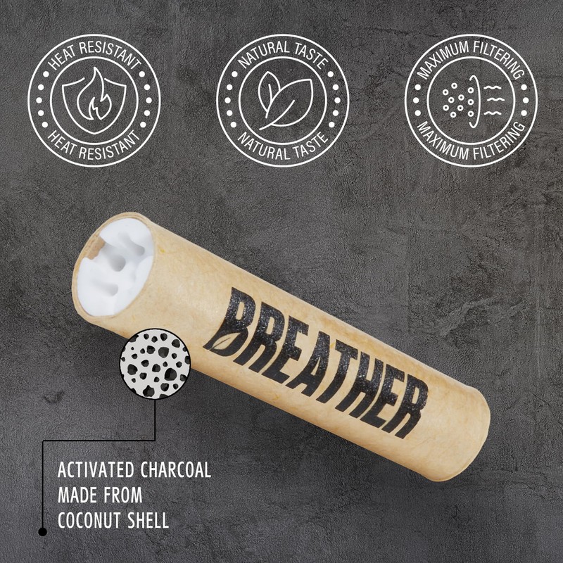 Breather - 50 pcs Super slim 5.3MM coconut activated charcoal
