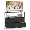 Elevon 5 Fabric Drawer Dresser TV Stand for Bedroom, Entertainment