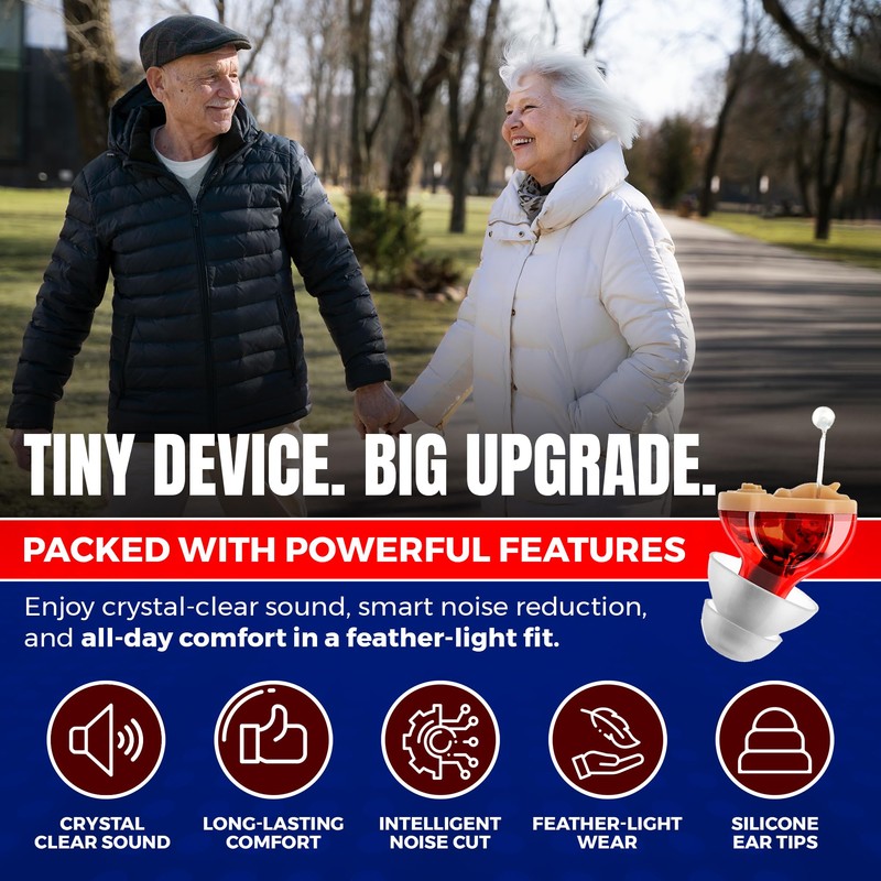Premium Compact In-Ear Digital Sound Enhancer - Near-Invisible Noise-Reducing Audio