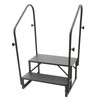 CNCEST RV Steps with Handrails,2 Step RV Stairs 450 lbs