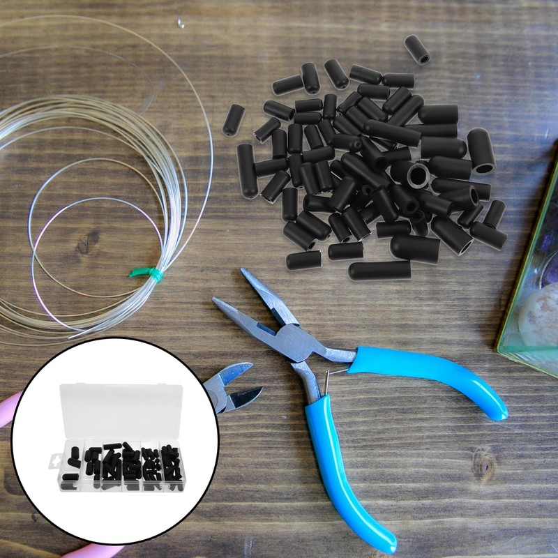 Mobestech 80pcs Rubber Vacuum Cap Set Assorted Sizes for Tube