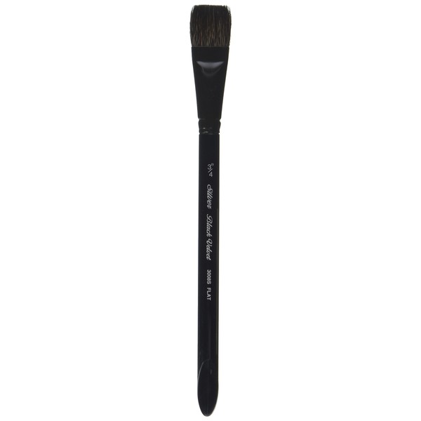 Silver Brush Limited 3008S3/4in Black Velvet Square Wash Watercolor Paint Brush, Size 3/4 Inch, Short Handle