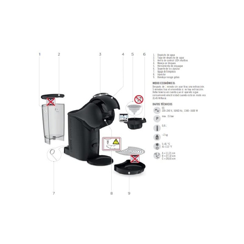 Krider - Porta capsule per caffettiera Krups Dolce gusto Genio