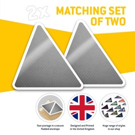 2 x Triangle Stickers 7.5cm - BW - Striped Girls Pattern Fun Decals for Laptops,Tablets,Luggage,Scrap Booking,Fridges #39486