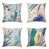BAOKU Abstract cartoon leaves Cushion Covers 45cm x 45cm Set