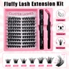DIY Eyelash Extensions Set, 8-16 mm, Mixed Fluffy Eyelashes, Individual