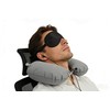 Inflatable Travel Pillow Eye Mask Earplugs 3-Piece Set, Medium Size