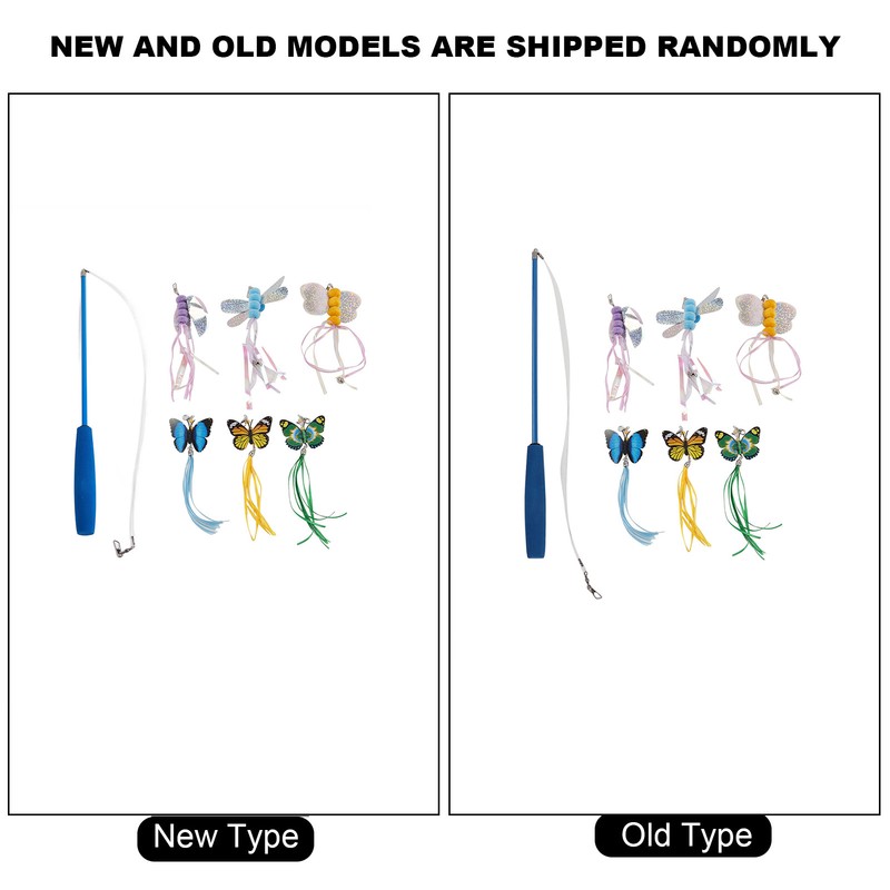 7pcs Cat Tassel Toys Play Chase Exercise Multifunctional Cat Butterfly
