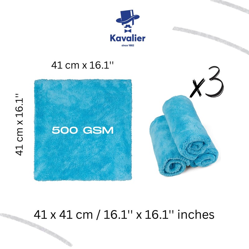 Kavalier ProClean Plush Perfection 500 Microfiber Towel - Ultra-Dense 500