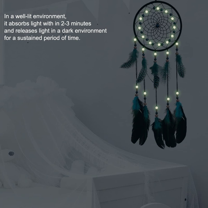 Dream Catchers Handmade Feather Native Home Wall Decoration blue and