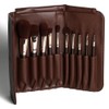 Ten Professional Makeup Brushes Set with Case and Pouch Soft