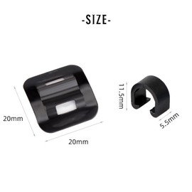 Bicycle Cable Clips Mountain Bike C Clips Cable Tidy for Bicycle 10 Pieces Cable Tidy for Bike MTB (Black)