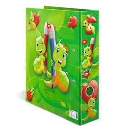 HERMA Folder A4 Apple Green, 7 cm Wide, Ring Binder with Nursery Motif, Colourful Lever Arch File with Inner Print for Boys, Girls and Children