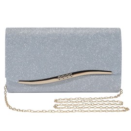 UBAYMAX - Bolso de noche para mujer, bolso de mano para mujer, bolso cruzado para boda, fiesta de graduación, boda, compromiso, Azul Claro-C, Bolsa de noche