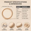 12Pcs Unfinished Wooden Rings 2.7 Inch