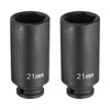HARFINGTON 2pcs Deep Impact Socket 3/8" Square Drive by 21mm