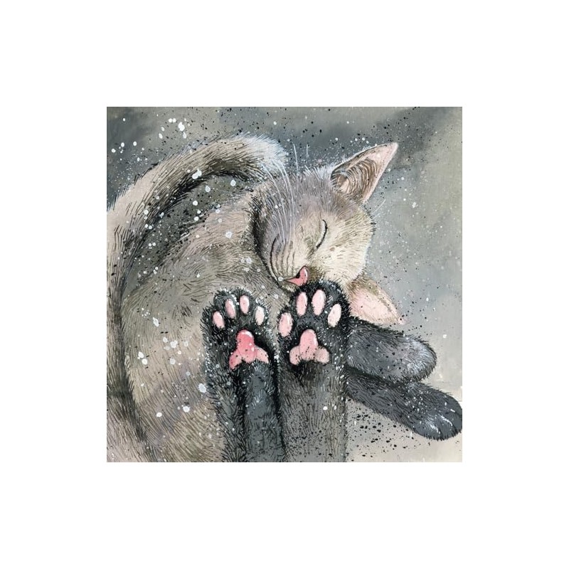 Alex Clark Cat's Toe Beans Blank Card - Cute Funny