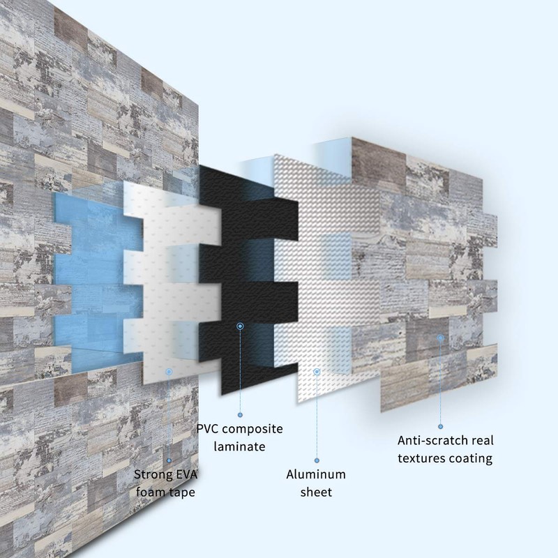 Art3d 3.5" x 11.4" x 0.18" (Pack Of 10) Wall