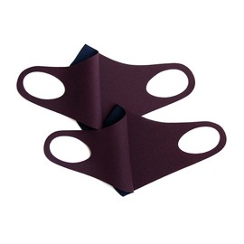 maskfactory color Everyday aerosilver, reusable, breathable, washable Face Mask, Made In Korea (X-Small, Dark Navy - Burgundy)