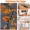 Fall Garland with Lights Plug in Maple Leaves Garland Fall