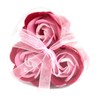 1 x Set of 3 Soap Flower Heart Box –