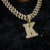 [Buy One Get Free Necklace] Delzzad Hip Hop Large Letter
