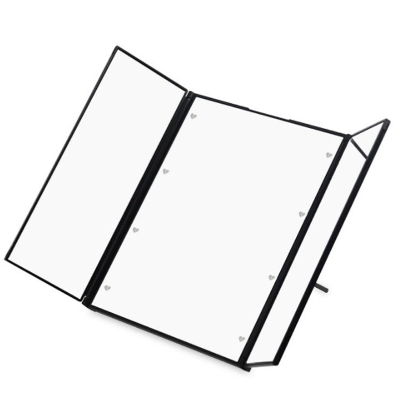LED Trifold Makeup Mirror 360 Degree Tri Fold Led Illuminated