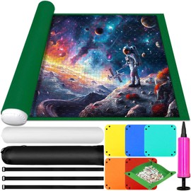 ZZXLOPEZ Puzzle Mat, Puzzle Mat 1000 1500 2000 3000 Pieces Puzzle Carpet Puzzle Rolling Mat, Portable Puzzle Mat, Puzzle Roll Storage Mat, Puzzle Rolling Mat for Storing Puzzles, Puzzle Roll Mat
