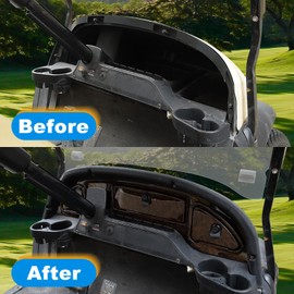 Orle Oko Golf Cart Dash Cover - Compatible with 2008.5-up Club Car Precedent, Tempo, Onward - 3-Door Golf Cart Dashboard, Wood Grain