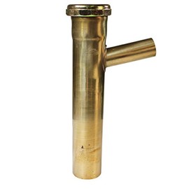 Westbrass Slip-Joint Wye with 7/8 in. Branch Unfinished Brass 1-1/2 x 1-1/2 in