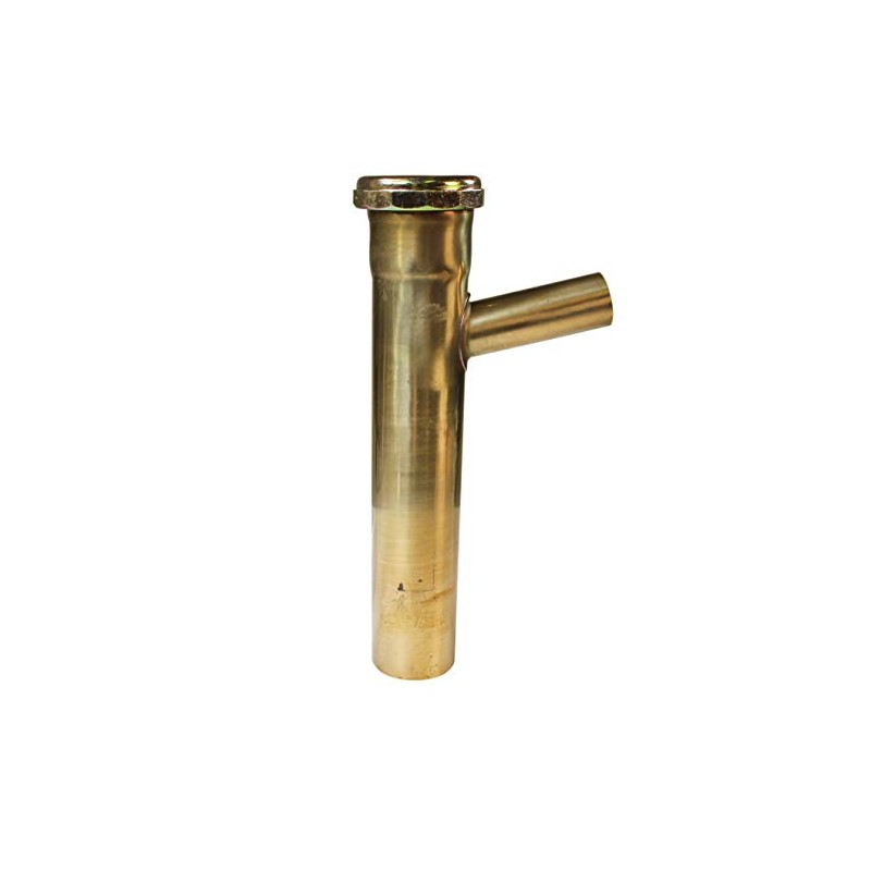 Westbrass Slip-Joint Wye with 7/8 in. Branch Unfinished Brass 1-1/2