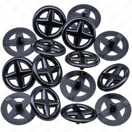 Rexka 15pcs Hood Insulation Retainers Clips for Nissan 65832-F5000 65846-30F00