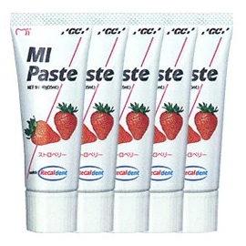 GC MI Paste, 1.4 oz (40 g) x 5 Set, For Dental Use, Strawberry/Strawberry