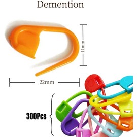 300 PCS Crochet Stitch Markers with Case Assorted Colors for Knitting, Sewing Weaving