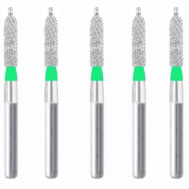 255.16C1, Cylindrical, Ogival End, Side Cutting Only, 1.6 mm Dia, Coarse Grit Diamond Bur, 5 per Pack