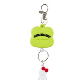 Sanrio Face-shaped Reel Key Holder Kerokeroppi Key Mascot Kerokeroppi KEROKEROPPI 5.3 x 1.7 x 0.7 inches (13.5 x 4.2 x 1.8 cm) Character 169382