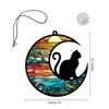 TOPINCN Stained Glass Cat Memorial Suncatcher, UV Printed Acrylic Hanging