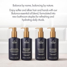 Aromatherapy Associates Champú reabastecedor de equilibrio, champú vegano hidratante para mujeres y hombres con lavanda e ylang ylang, cuidado diario 
