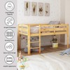 Bellemave Low Loft Bed with Ladder, Wood Loft Bed Twin