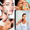 Kit Rodillo Y Gua Sha De Jade +cepillo Facial +antifaz