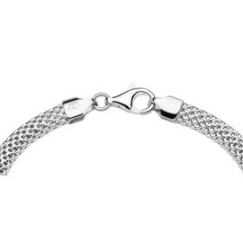 Miabella Miabella 925 Sterling Silver Italian 5mm Mesh Link Chain Bracelet for Women, Made in Italy (7 Inches)