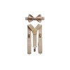 Beige Suspenders & Beige Bow Tie - Size: Toddler (18